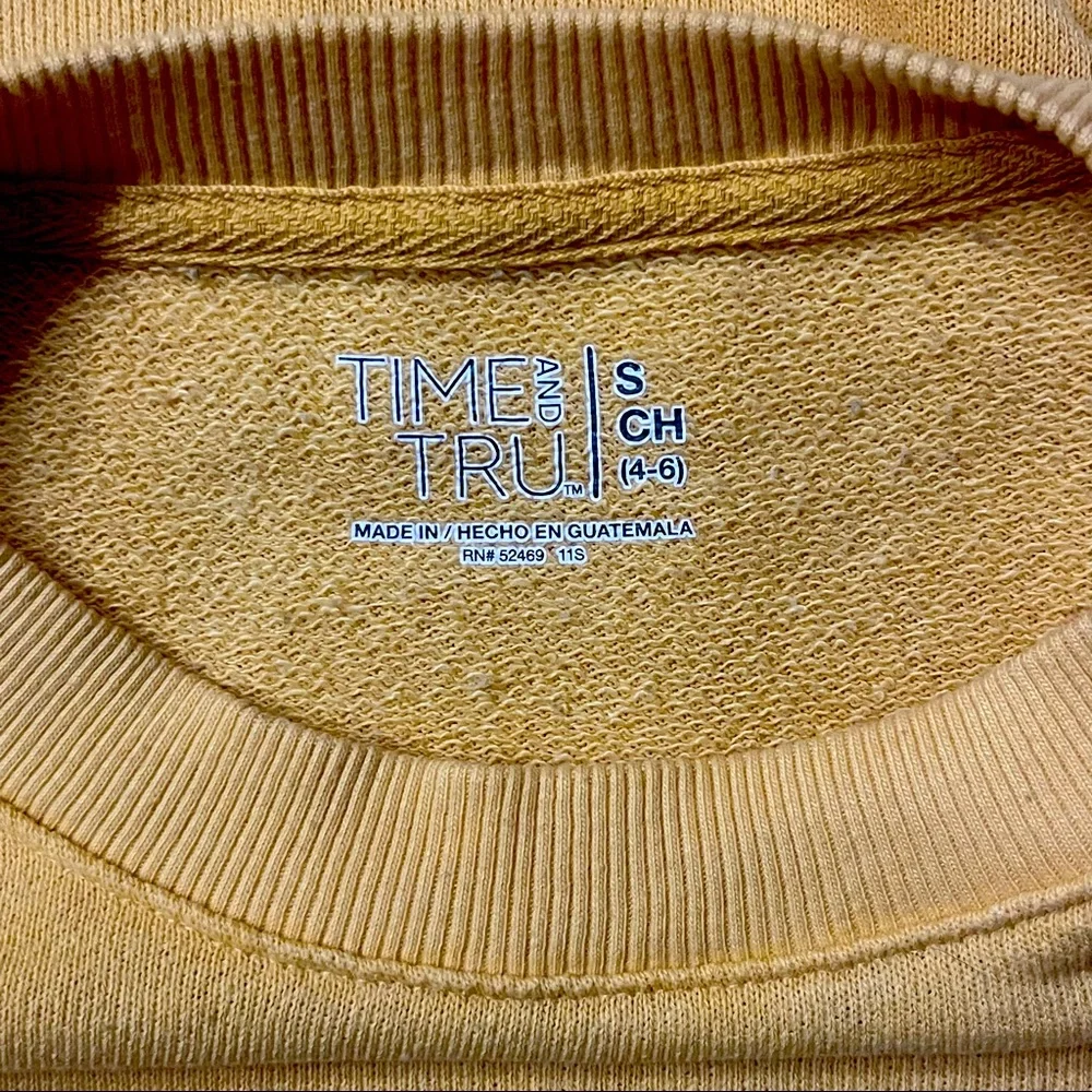 Time and Tru Yellow Long Sleeve Tunic - Picture 3 of 4
